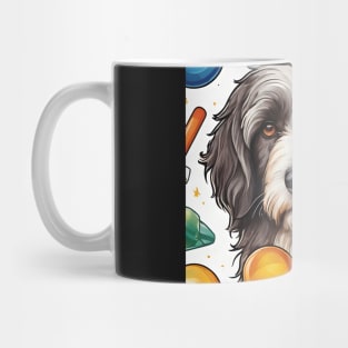 Bearded Collie With Toys Pattern Mug